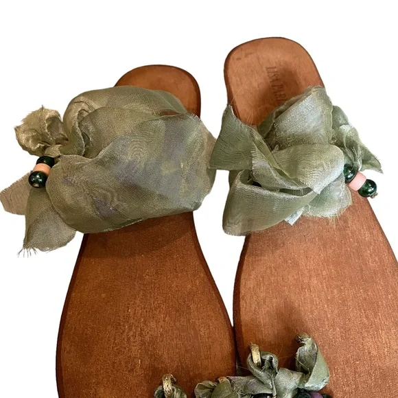 Lisa Paris Toe Wrap Tulle Flats, Sz 8 - Picture 8 of 10